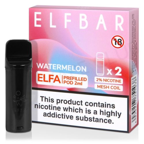 Box of 10 Elf Bar Elfa Pre - Filled Pod - Eliquid Base - Watermelon