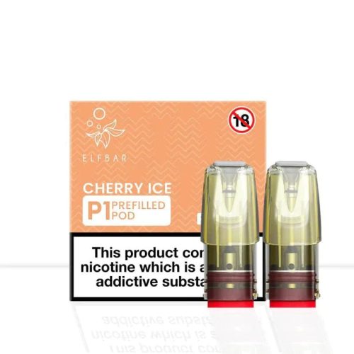 Box of 10 Elf Bar Mate P1 Pods - Eliquid Base-Cherry Ice