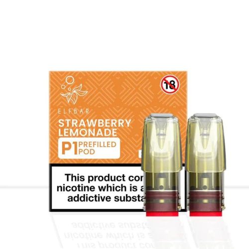 Box of 10 Elf Bar Mate P1 Pods - Eliquid Base-Strawberry Lemonade