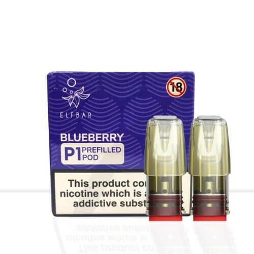 Box of 10 Elf Bar Mate P1 Pods - Eliquid Base-Blueberry