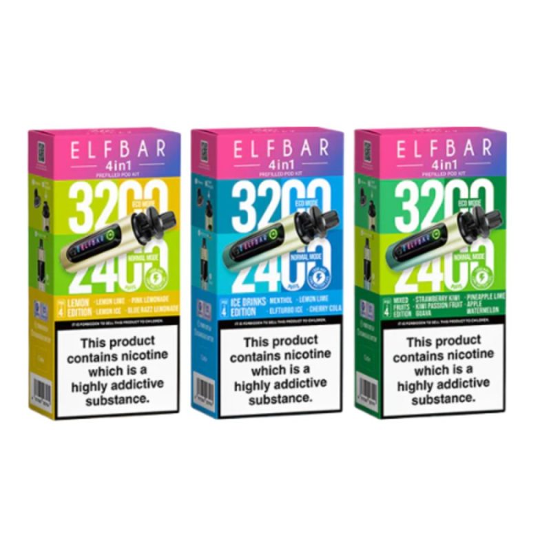 elf bar 4 in 1 prefilled pod kit 3200 puffs 363380