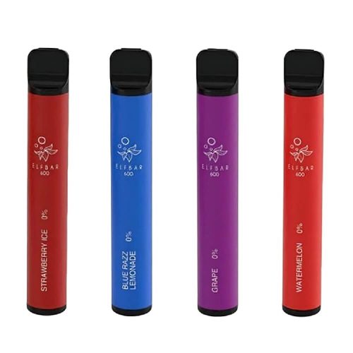 elf bar 600 puffs disposable device no nicotine 209981