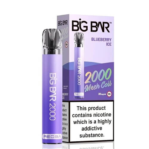 Feoba Big Bar 2000 Disposable Vape Pod Device - 20MG - Eliquid Base - Blueberry Ice