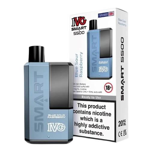 IVG Smart 5500 Disposable Vape Kit - Eliquid Base - Blue Sour Raspberry